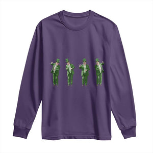 Dancing Trump Funny St Patricks Day Long Sleeve Shirt TS10 Purple Print Your Wear