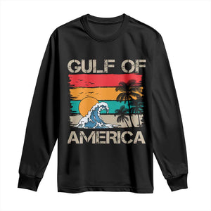 Gulf Of America Long Sleeve Shirt Funny Beach Summer Vacation Retro Vintage TS10 Black Print Your Wear