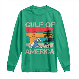 Gulf Of America Long Sleeve Shirt Funny Beach Summer Vacation Retro Vintage TS10 Irish Green Print Your Wear