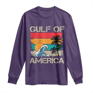 Gulf Of America Long Sleeve Shirt Funny Beach Summer Vacation Retro Vintage TS10 Purple Print Your Wear