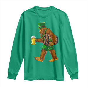 St Patricks Day Bigfoot Long Sleeve Shirt Sasquatch Beer Funny Party Shamrock TS10 Irish Green Print Your Wear