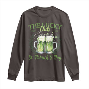 Irish Cat Eating Ramen Noodles Cute Anime St Patrick's Day Long Sleeve Shirt The Lucky Club TS10 Dark Chocolate Print Your Wear