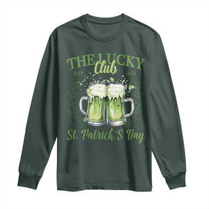 Irish Cat Eating Ramen Noodles Cute Anime St Patrick's Day Long Sleeve Shirt The Lucky Club TS10 Dark Forest Green Print Your Wear