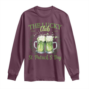 Irish Cat Eating Ramen Noodles Cute Anime St Patrick's Day Long Sleeve Shirt The Lucky Club TS10 Maroon Print Your Wear