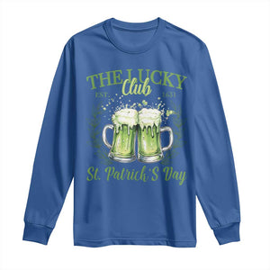 Irish Cat Eating Ramen Noodles Cute Anime St Patrick's Day Long Sleeve Shirt The Lucky Club TS10 Royal Blue Print Your Wear