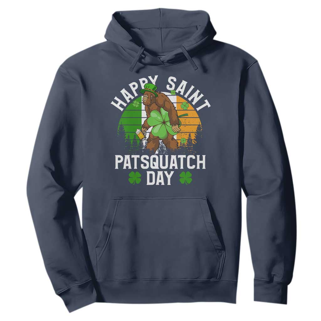 St Patricks Day Bigfoot Hoodie Irish Shamrock Sasquatch Beer Lovers TS10 Navy Print Your Wear