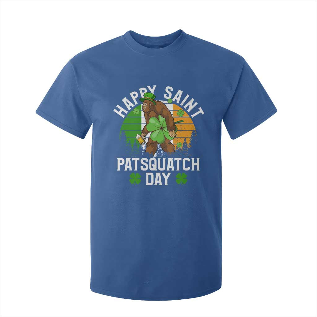 St Patricks Day Bigfoot T Shirt For Kid Irish Shamrock Sasquatch Beer Lovers TS10 Royal Blue Print Your Wear