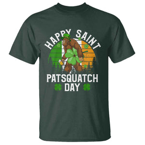 St Patricks Day Bigfoot T Shirt Irish Shamrock Sasquatch Beer Lovers TS10 Dark Forest Green Print Your Wear