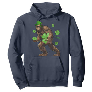 St Patricks Day Bigfoot Hoodie Funny Sasquatch Shamrock TS10 Navy Print Your Wear