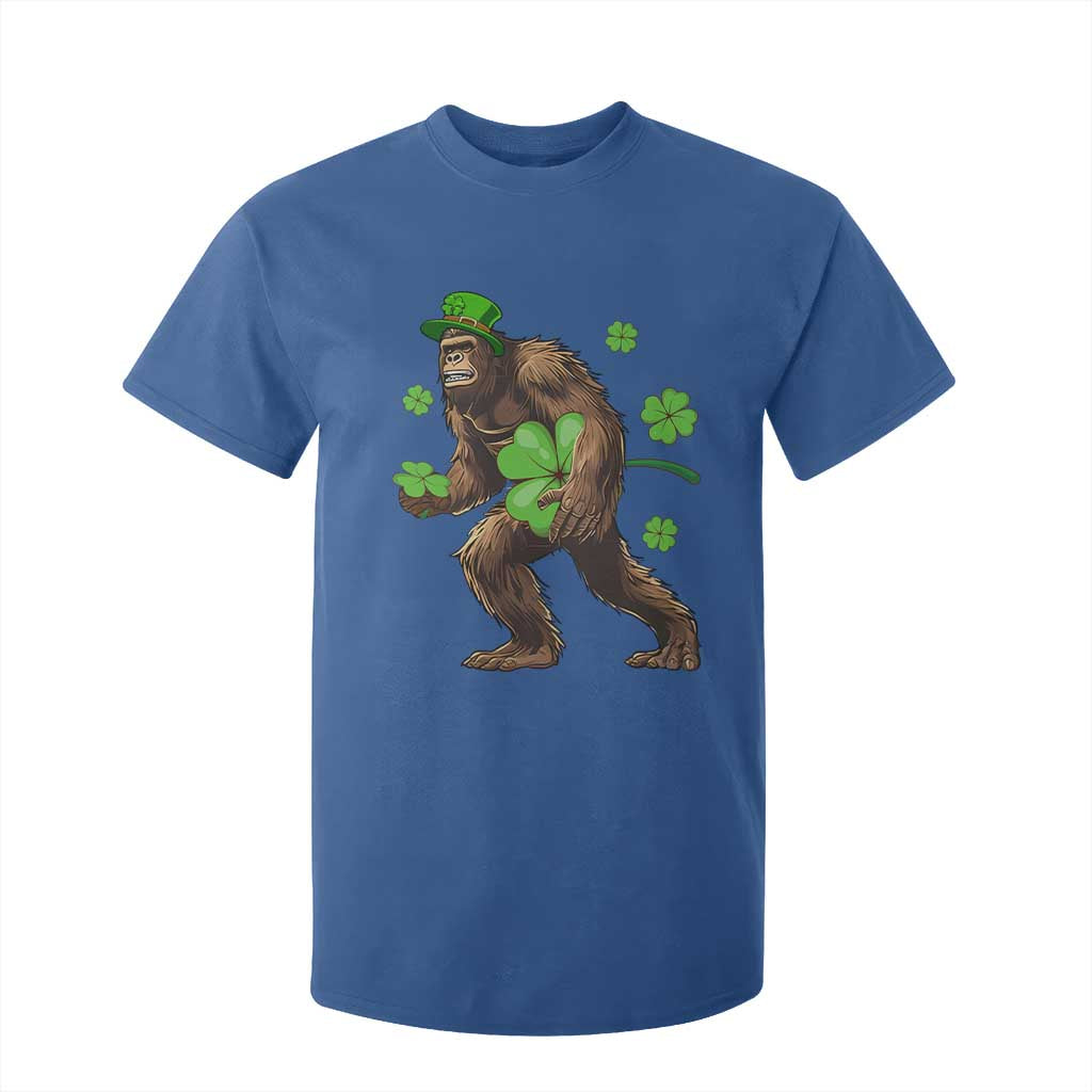 St Patricks Day Bigfoot T Shirt For Kid Funny Sasquatch Shamrock TS10 Royal Blue Print Your Wear