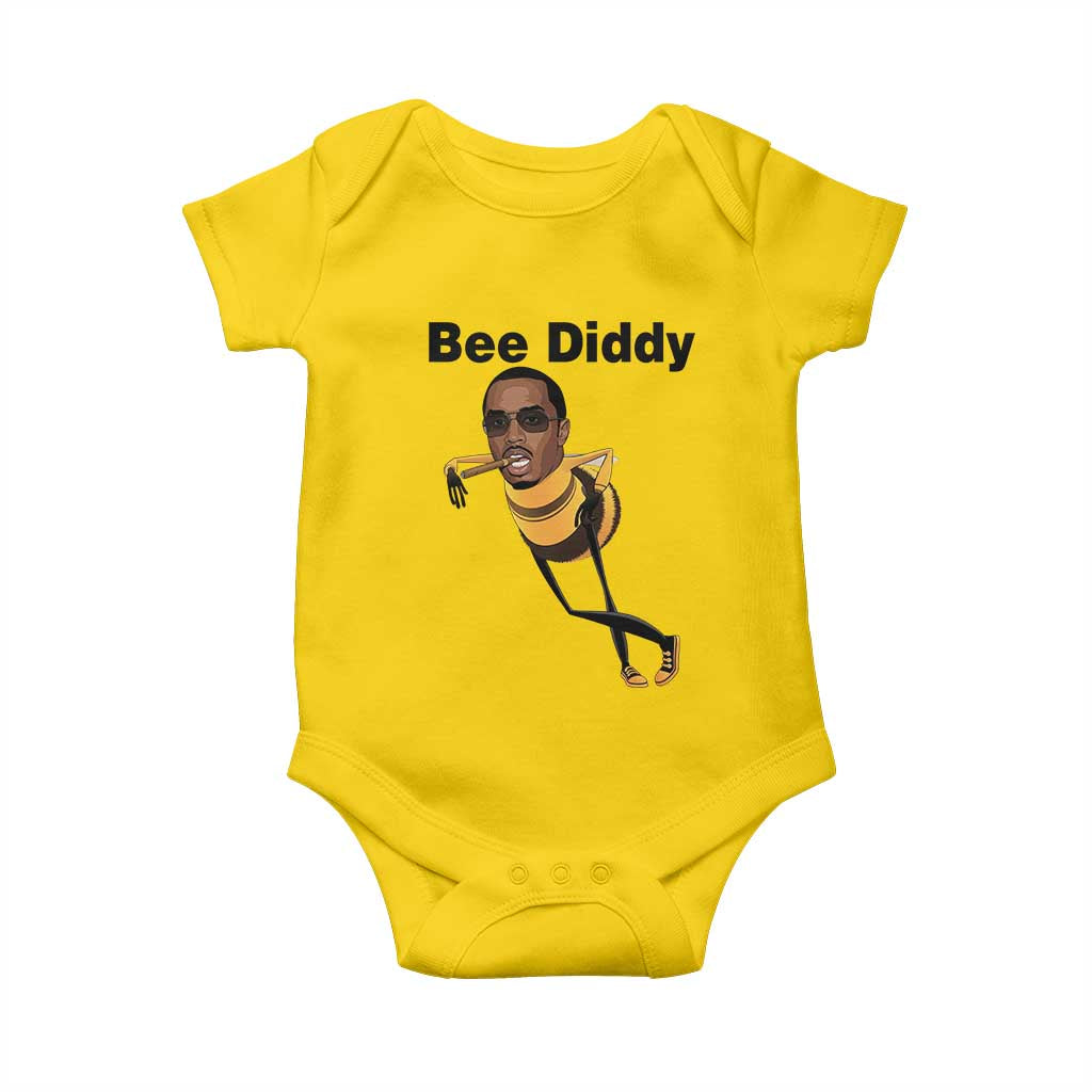 Bee Diddy Baby Onesie Dark Humor Internet Meme Brainrot Gen Z TS10 Daisy Print Your Wear