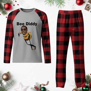 Bee Diddy Plaid Pajama Set Dark Humor Internet Meme Brainrot Gen Z TS10 Buffalo Plaid Print Your Wear