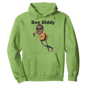 Bee Diddy Hoodie Dark Humor Internet Meme Brainrot Gen Z TS10 Lime Print Your Wear