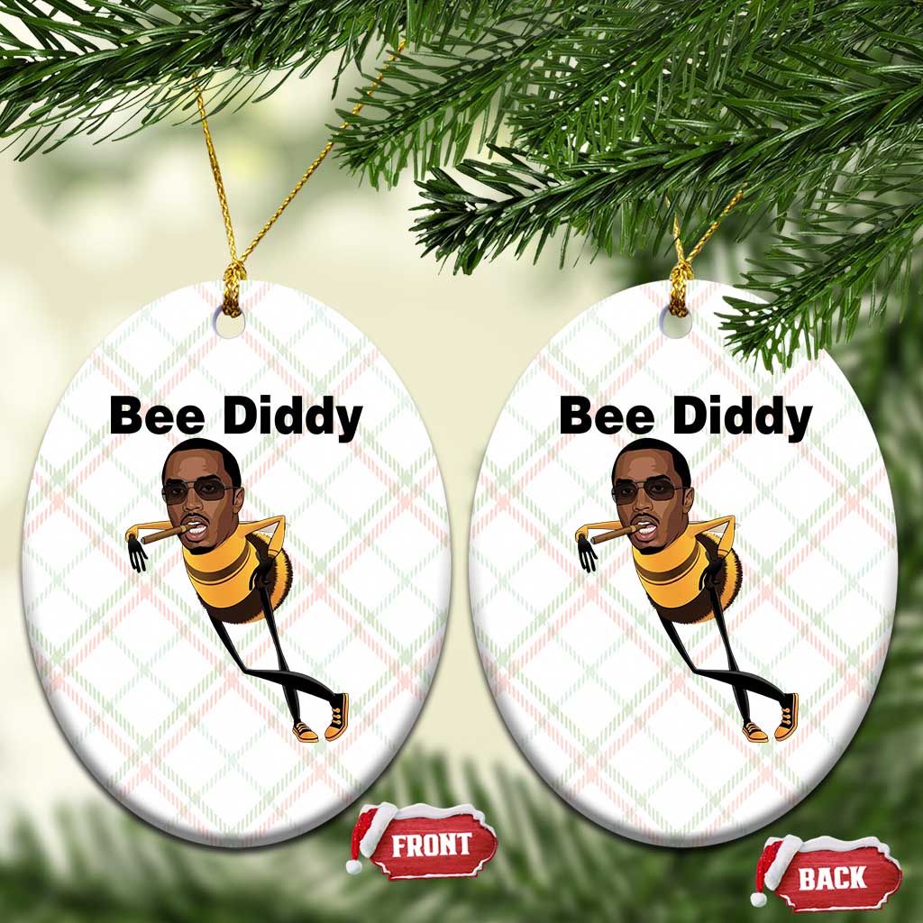 Bee Diddy Ceramic Ornament Dark Humor Internet Meme Brainrot Gen Z TS10 Print Your Wear
