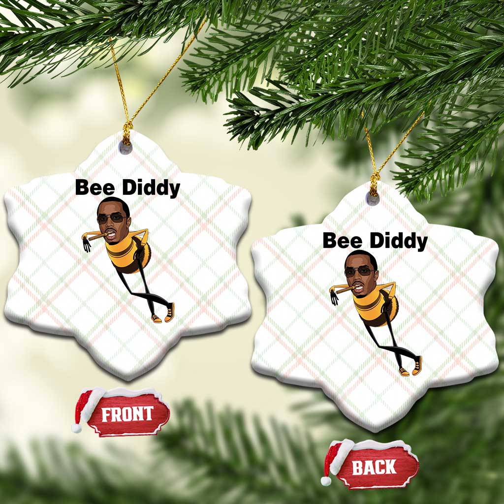 Bee Diddy Ceramic Ornament Dark Humor Internet Meme Brainrot Gen Z TS10 Print Your Wear