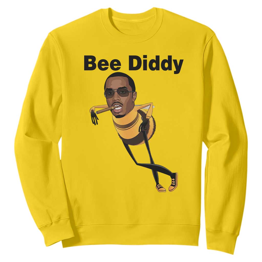 Bee Diddy Sweatshirt Dark Humor Internet Meme Brainrot Gen Z TS10 Daisy Print Your Wear