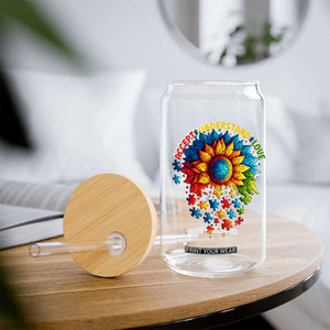 Autism Acceptance Sunflower Puzzle Glass Can Accept Understand Love ASD TS10 Print Your Wear