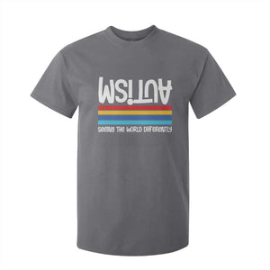 Autism Awareness T Shirt For Kid Seeing the World Differently ASD Month Support TS10 Charcoal Print Your Wear