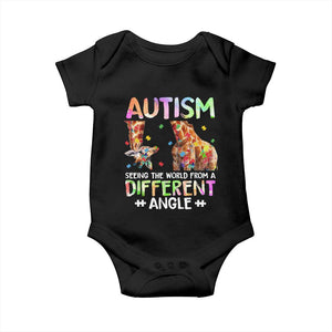 Autism Awareness Giraffe Baby Onesie Seeing The World Differently ASD TS10 Black Print Your Wear