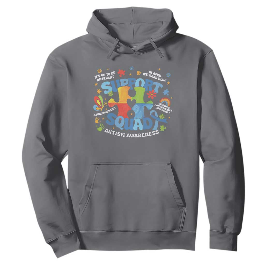 Autism Awareness Support Squad Hoodie TS10 Charcoal Print Your Wear