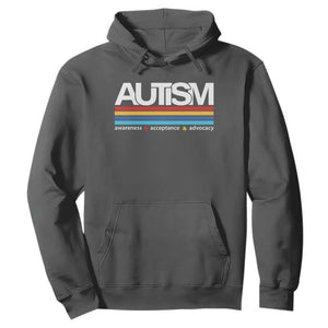 Retro Autism Awareness Acceptance Hoodie TS10 Dark Heather Print Your Wear