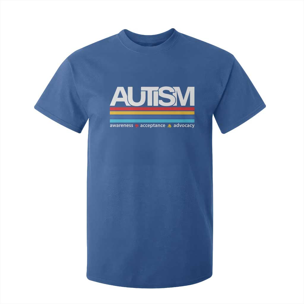 Retro Autism Awareness Acceptance T Shirt For Kid TS10 Royal Blue Print Your Wear