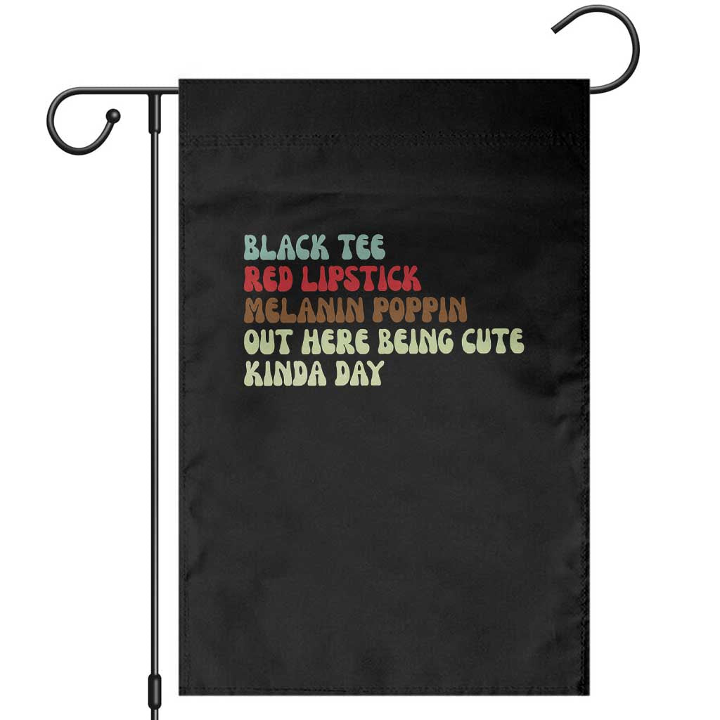 Melanin Poppin Black Girl Pride Garden Flag Funny Juneteenth Saying Afro Black Women Queen TS10 Black Print Your Wear