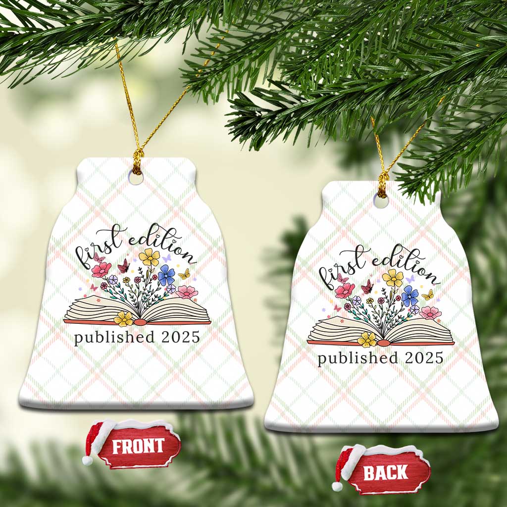 First Edition Published 2025 Ceramic Ornament Littlest Bookworm Funny Annoucement Baby Shower TS10 Print Your Wear