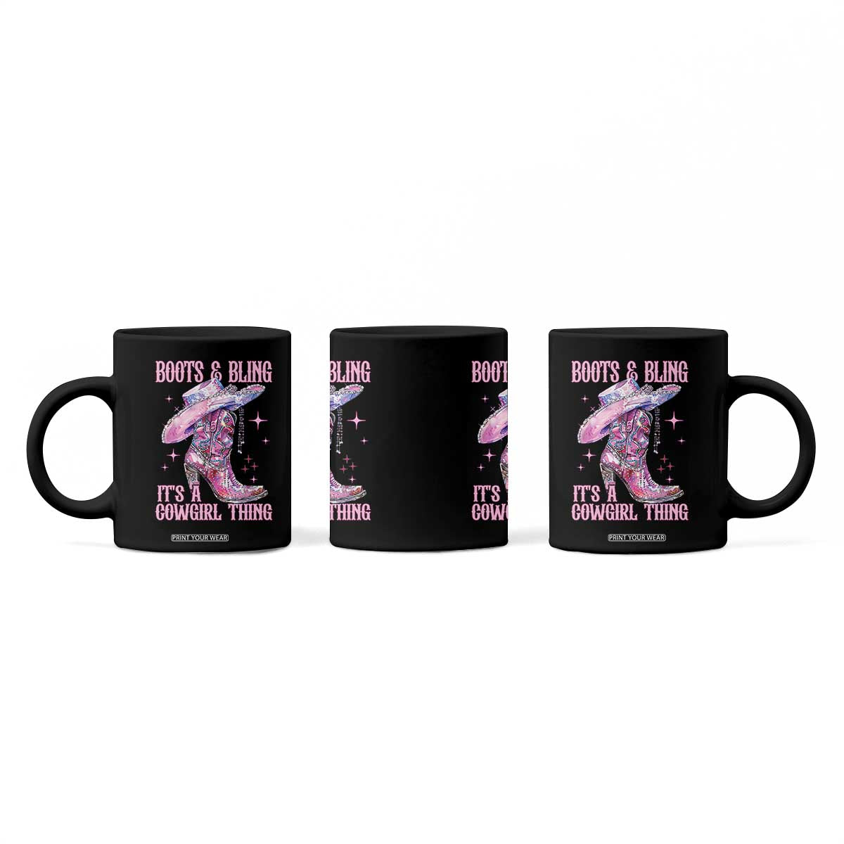 Boots and Bling Its A Cowgirl Thing Coffee Mug TS10 Print Your Wear