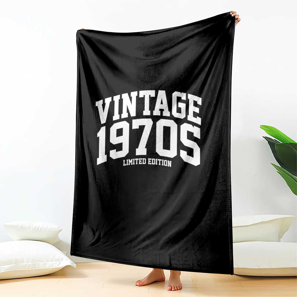 Vintage 1970s Limited Edition Throw Blanket Vintage Varsity Funny Cool 1970 Theme TS10 Print Your Wear