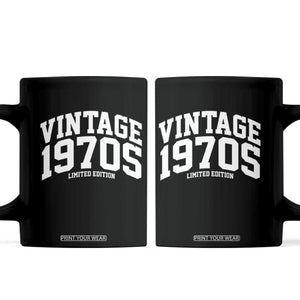 Vintage 1970s Limited Edition Coffee Mug Vintage Varsity Funny Cool 1970 Theme TS10 Black Print Your Wear