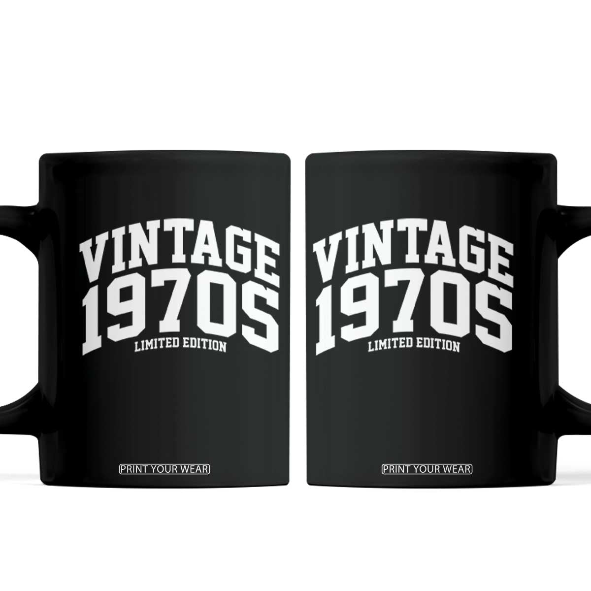 Vintage 1970s Limited Edition Coffee Mug Vintage Varsity Funny Cool 1970 Theme TS10 Black Print Your Wear