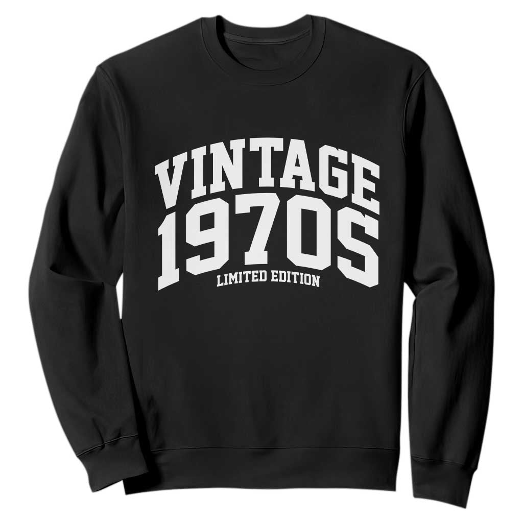 Vintage 1970s Limited Edition Sweatshirt Vintage Varsity Funny Cool 1970 Theme TS10 Black Print Your Wear