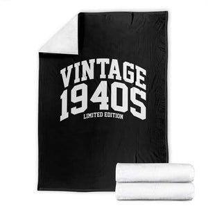 Vintage 1940s Limited Edition Throw Blanket Vintage Varsity Funny Cool 1940 Theme TS10 Black Print Your Wear