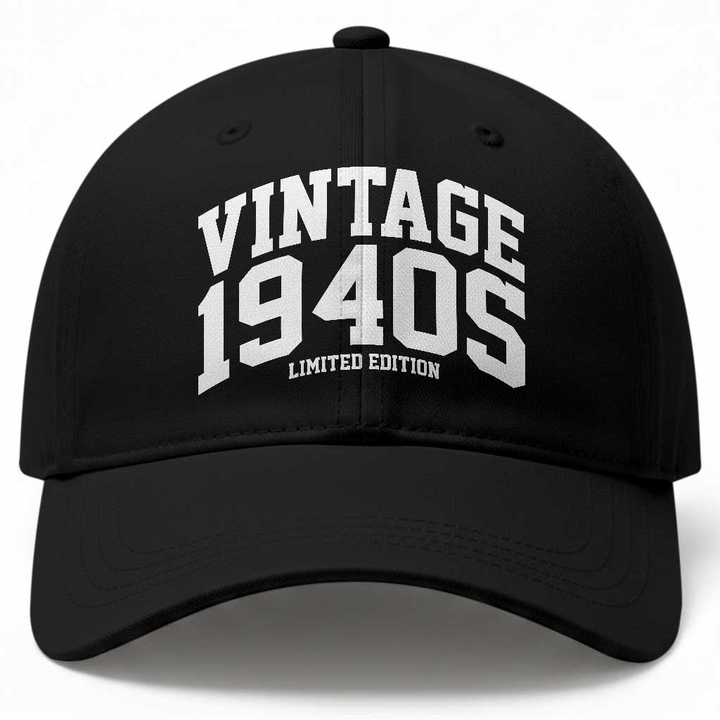 Vintage 1940s Limited Edition Baseball Cap Vintage Varsity Funny Cool 1940 Theme TS10 Print Your Wear