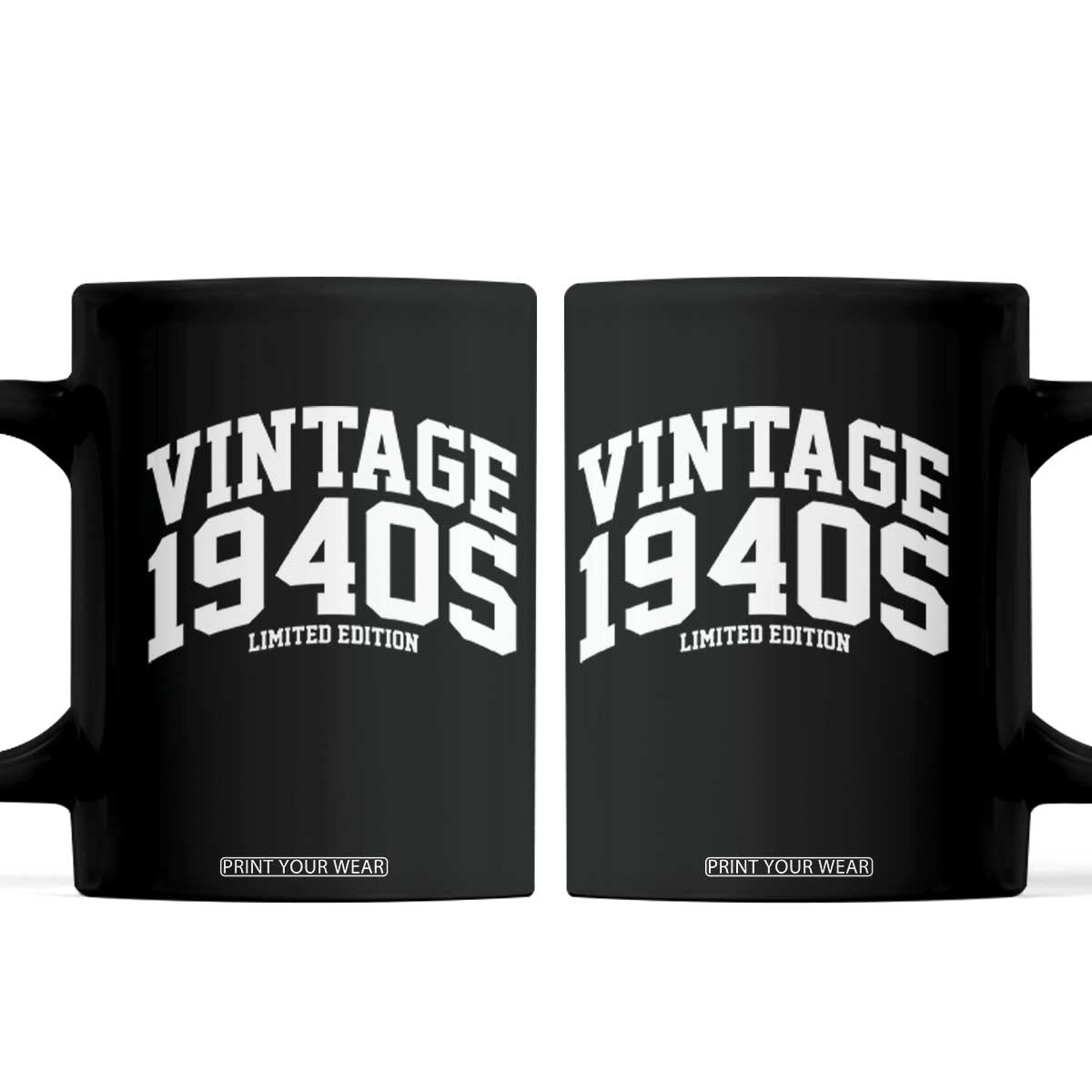 Vintage 1940s Limited Edition Coffee Mug Vintage Varsity Funny Cool 1940 Theme TS10 Black Print Your Wear
