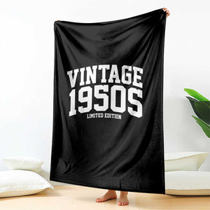 Vintage 1950s Limited Edition Throw Blanket Vintage Varsity Funny Cool 1950 Theme TS10 Print Your Wear