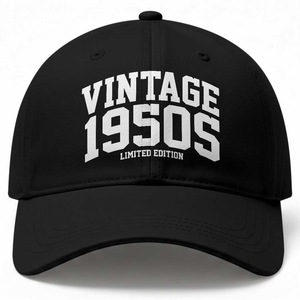 Vintage 1950s Limited Edition Baseball Cap Vintage Varsity Funny Cool 1950 Theme TS10 Print Your Wear