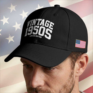 Vintage 1950s Limited Edition Baseball Cap Vintage Varsity Funny Cool 1950 Theme TS10 Print Your Wear