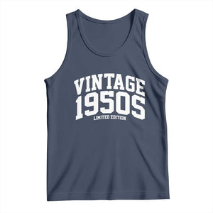 Vintage 1950s Limited Edition Tank Top Vintage Varsity Funny Cool 1950 Theme TS10 Navy Print Your Wear