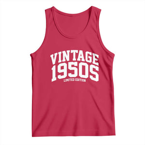Vintage 1950s Limited Edition Tank Top Vintage Varsity Funny Cool 1950 Theme TS10 Red Print Your Wear