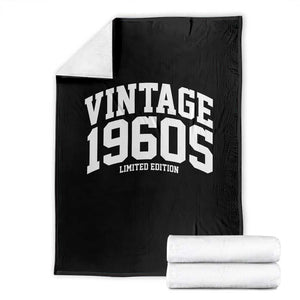 Vintage 1960s Limited Edition Throw Blanket Vintage Varsity Funny Cool 1960 Theme TS10 Black Print Your Wear