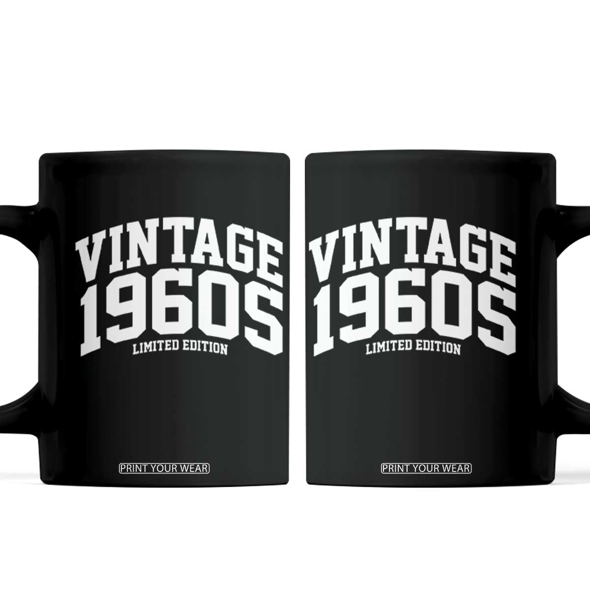 Vintage 1960s Limited Edition Coffee Mug Vintage Varsity Funny Cool 1960 Theme TS10 Black Print Your Wear