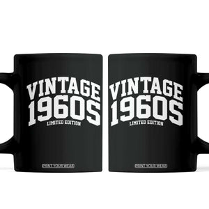 Vintage 1960s Limited Edition Coffee Mug Vintage Varsity Funny Cool 1960 Theme TS10 Black Print Your Wear