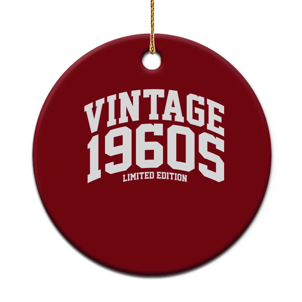 Vintage 1960s Limited Edition Ceramic Ornament Vintage Varsity Funny Cool 1960 Theme TS10 1pc Red Print Your Wear