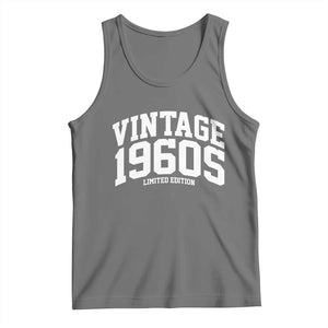 Vintage 1960s Limited Edition Tank Top Vintage Varsity Funny Cool 1960 Theme TS10 Black Heather Print Your Wear