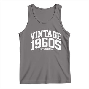 Vintage 1960s Limited Edition Tank Top Vintage Varsity Funny Cool 1960 Theme TS10 Deep Heather Print Your Wear