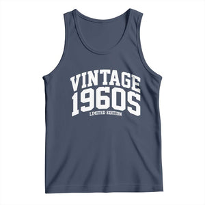 Vintage 1960s Limited Edition Tank Top Vintage Varsity Funny Cool 1960 Theme TS10 Navy Print Your Wear