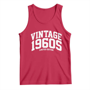 Vintage 1960s Limited Edition Tank Top Vintage Varsity Funny Cool 1960 Theme TS10 Red Print Your Wear