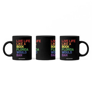 Retro Live Like Book In Florida LGBTQ Subtle Pride Coffee Mug Rainbow LGBTQIA Pride TS10 Print Your Wear